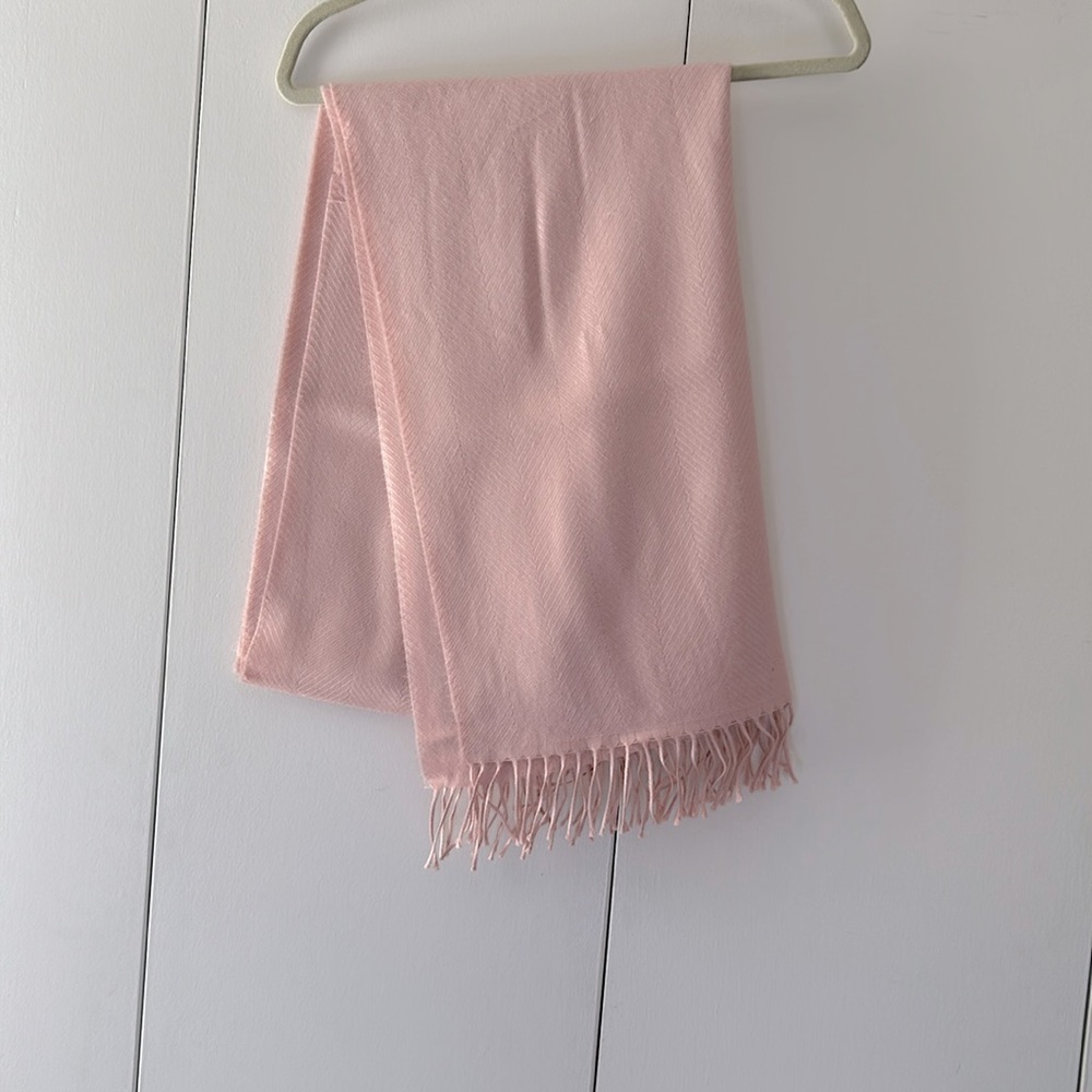 Light pink Ann Taylor wrap with fringe